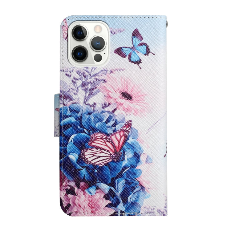 Painted Pattern Horizontal Flip Leather Case with Holder & Card Slot & Wallet, For iPhone 12 / 12 Pro