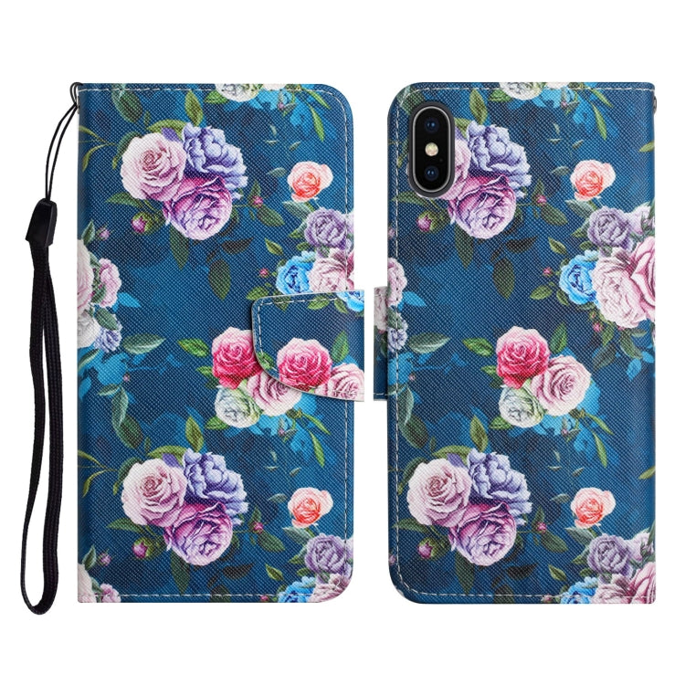 Painted Pattern Horizontal Flip Leather Case with Holder & Card Slot & Wallet, For iPhone XS Max