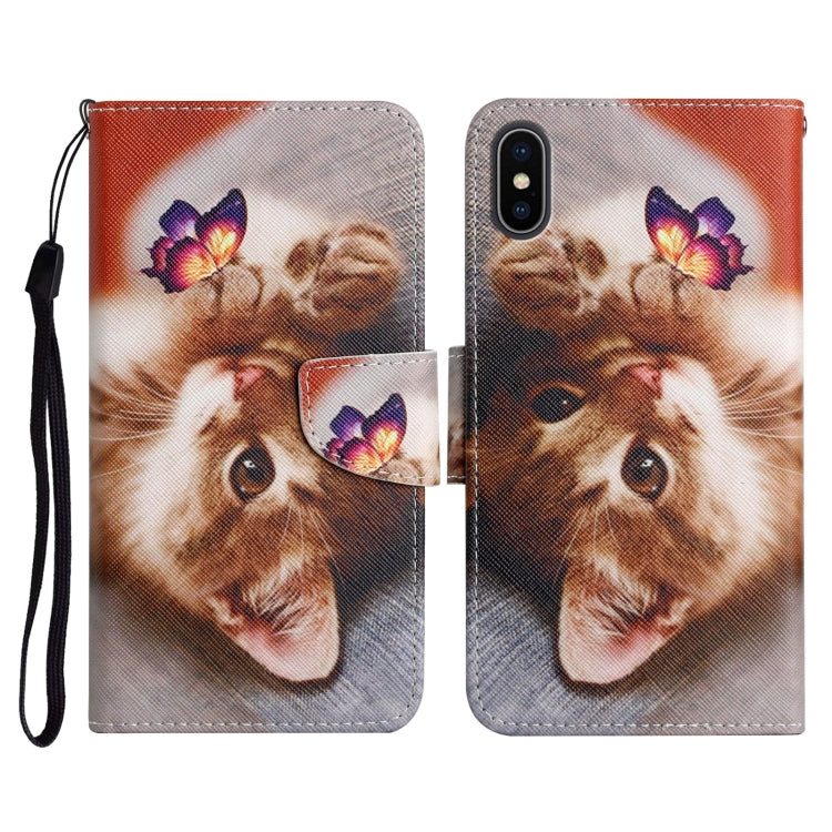 Painted Pattern Horizontal Flip Leather Case with Holder & Card Slot & Wallet, For iPhone XS Max