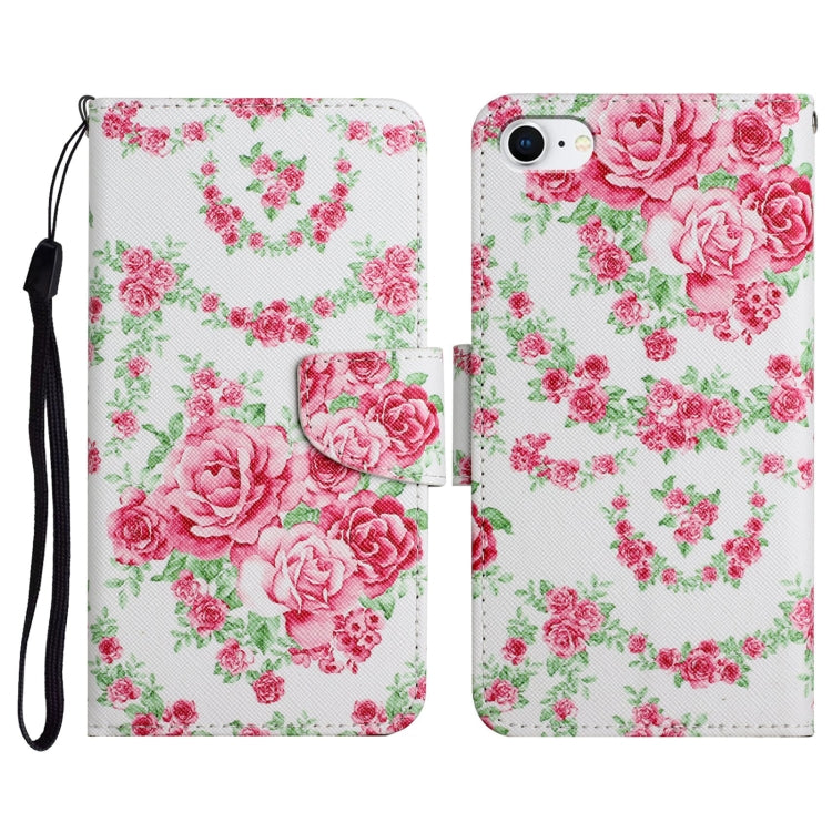 Painted Pattern Horizontal Flip Leather Case with Holder & Card Slot & Wallet, For iPhone SE 2022 / SE 2020 / 8 / 7