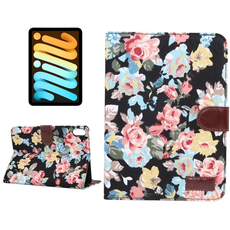 Flowers Cloth Smart Leather Tablet Case, For iPad mini 6 / mini 2024