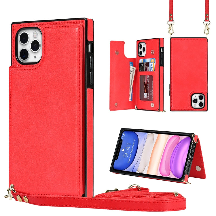 Cross-body Square Double Buckle Flip Card Bag TPU+PU Case with Card Slots & Wallet & Photo & Strap, For iPhone 11 Pro Max, For iPhone 12 mini, For iPhone 12 / 12 Pro, For iPhone 12 Pro Max