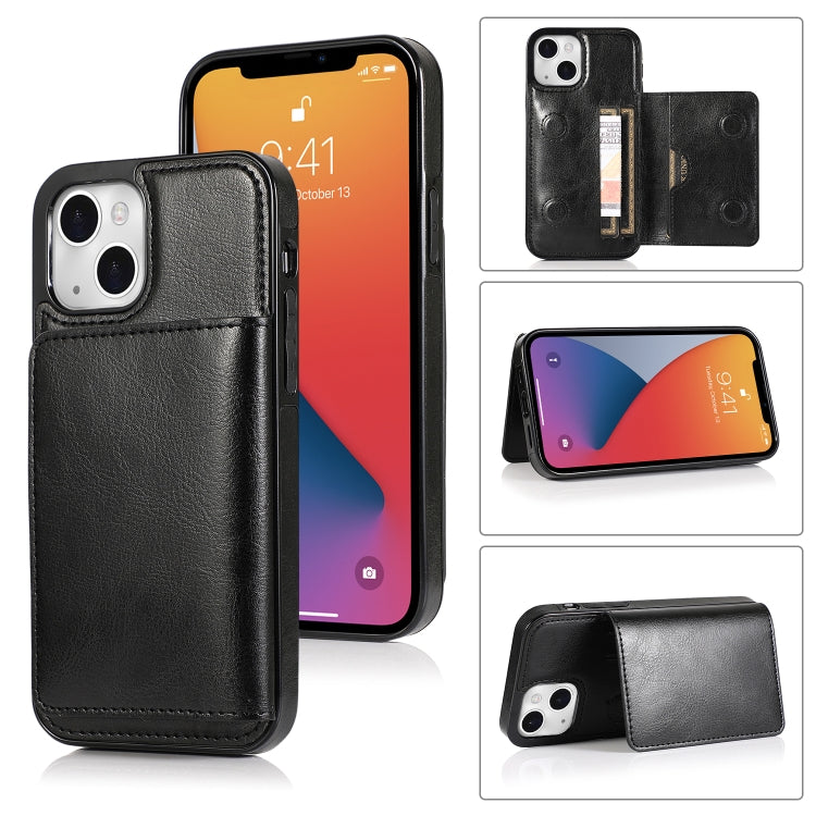 Shockproof PU + TPU Protective Case with Card Slots & Holder, For iPhone 13 mini, For iPhone 13, For iPhone 13 Pro, For iPhone 13 Pro Max