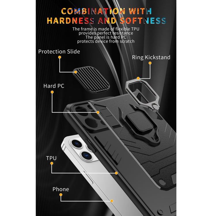 Sliding Camera Cover Design TPU + PC Shockproof Case with Ring Holder, For iPhone 13 Pro, For iPhone 13, For iPhone 13 Pro Max