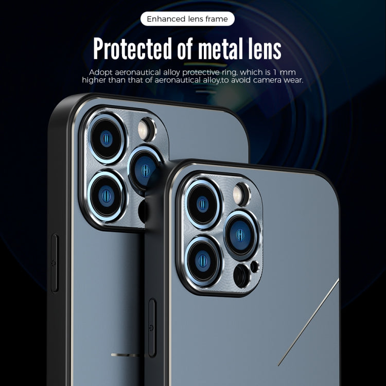 R-JUST RJ-52 3-Line Style Metal TPU Shockproof Protective Case, For iPhone 13, For iPhone 13 Pro, For iPhone 13 Pro Max, For iPhone 12, For iPhone 12 Pro, For iPhone 12 Pro Max, For iPhone 11 Pro Max