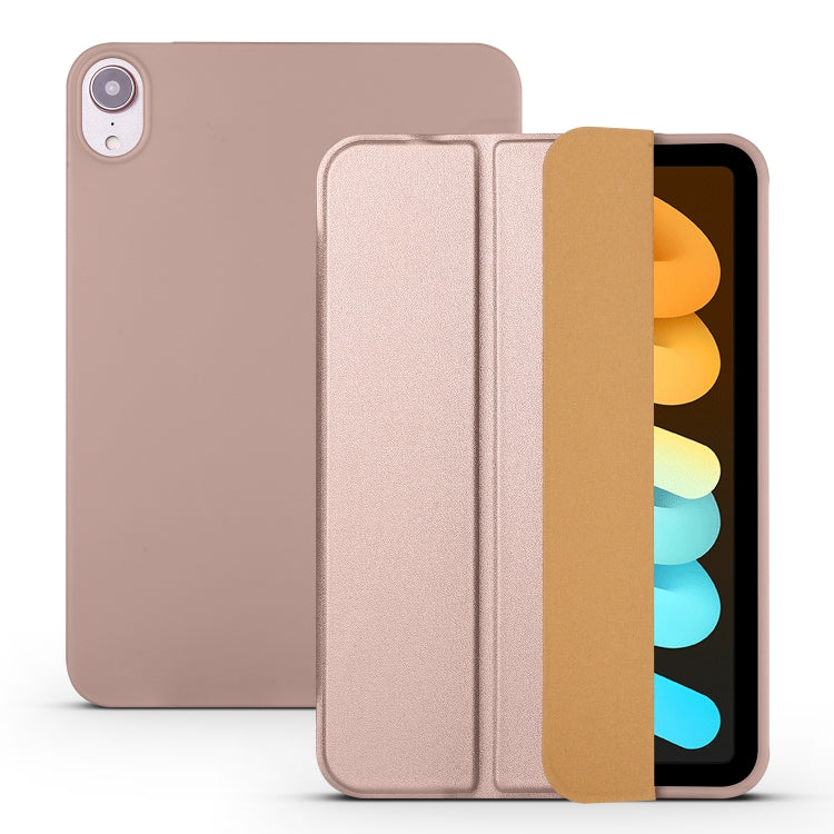 Honeycomb TPU Leather Tablet Case with 3-Folding Holder, For iPad mini 6 / mini 2024