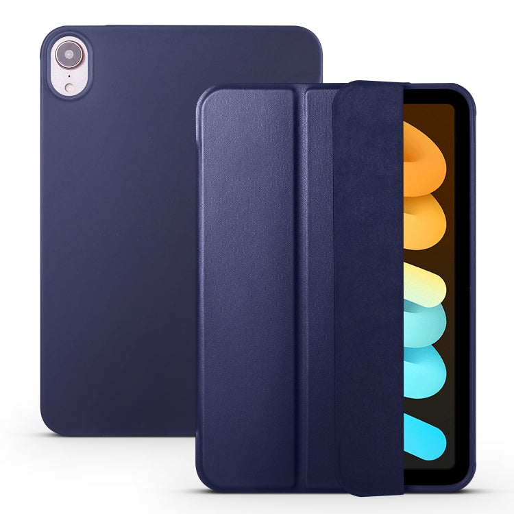 Honeycomb TPU Leather Tablet Case with 3-Folding Holder, For iPad mini 6 / mini 2024