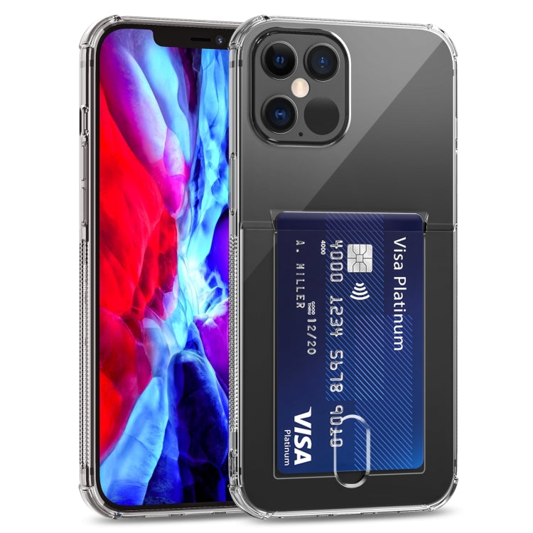 TPU Transparent Protective Case with Card Slots, For iPhone 13