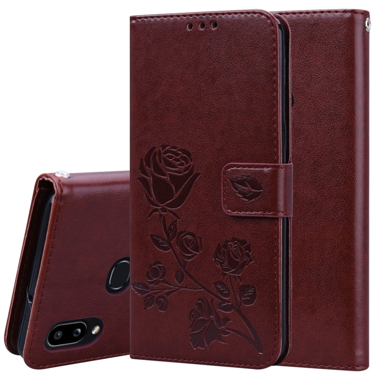 Rose Embossed Horizontal Flip PU Leather Case for Galaxy A10, with Holder & Card Slots & Wallet, For Xiaomi Redmi 8, For Xiaomi Redmi Note 8, For Xiaomi Redmi Note 8 Pro, For Galaxy A10s