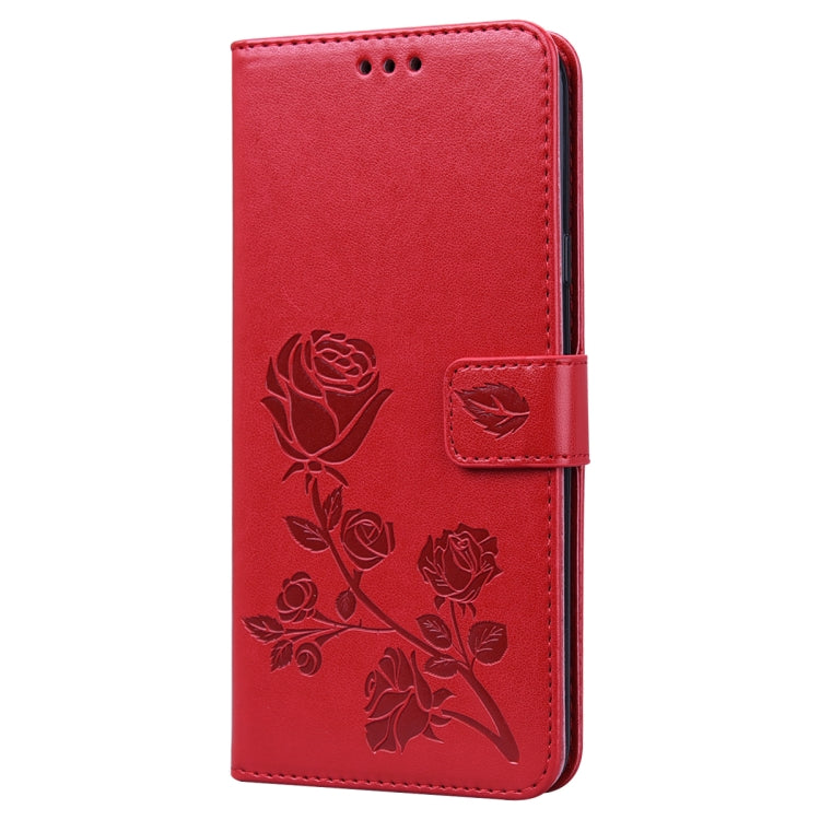 Rose Embossed Horizontal Flip PU Leather Case for Galaxy A10, with Holder & Card Slots & Wallet, For Galaxy A20s