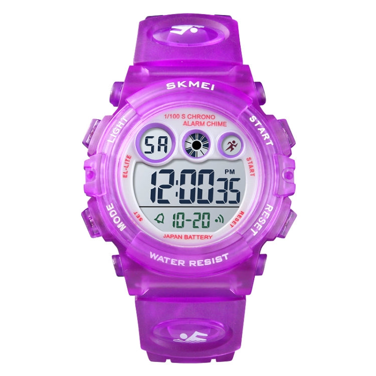 SKMEI 1451 LED Digital Stopwatch Chronograph Luminous Children Sports Electronic Watch, 1451(Transparent Pink Blue), 1451(Transparent Purple), 1451(Transparent Sky Blue), 1451(Transparent Rose Red), 1451(White Shell Blue Circle)                        ...