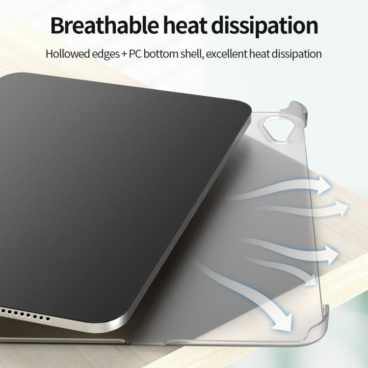 Double-sided Matte Translucent PC Deformation Tablet Leather Case with Holder & Sleep / Wake-up Function, For iPad mini 2024 / mini 6