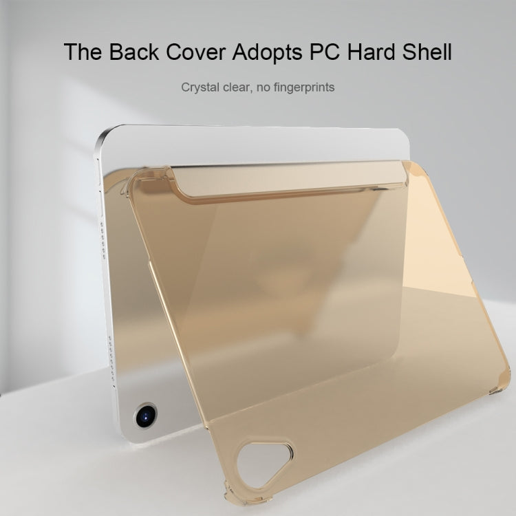 Double-sided Matte Translucent PC Tablet Leather Case with 3-folding Holder & Sleep / Wake-up Function, For iPad mini 2024 / mini 6