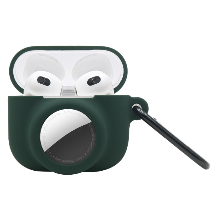 2 in 1 Shockproof Full Coverage Silicone Protective Case For AirPods 3 / AirTag 2nd Gen / AirTag 1st Gen, For AirPods 3 / AirTag