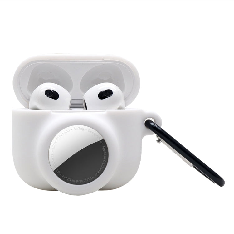 2 in 1 Shockproof Full Coverage Silicone Protective Case For AirPods 3 / AirTag 2nd Gen / AirTag 1st Gen, For AirPods 3 / AirTag
