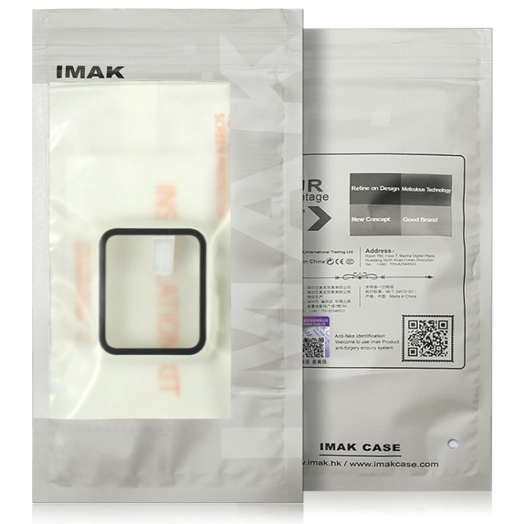 IMAK Shockproof PC Protective Case with Tempered Glass Film, For Apple Watch Series 6 & SE & 5 & 4 44mm, For Apple Watch Series 3 & 2 & 1 42mm, For Apple Watch Series 6 & SE & 5 & 4 40mm, For Apple Watch Series 3 & 2 & 1 38mm