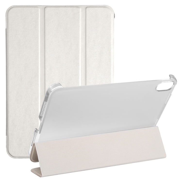 Silk Texture Three-fold Horizontal Flip Leather Tablet Case with Holder, For iPad mini 2024 / mini 6