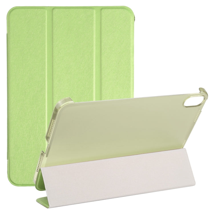 Silk Texture Three-fold Horizontal Flip Leather Tablet Case with Holder, For iPad mini 2024 / mini 6