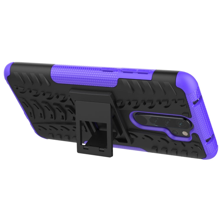 Tire Texture Shockproof TPU+PC Protective Case with Holder, For Xiaomi Redmi Note 8 Pro, For Xiaomi Redmi Note 8