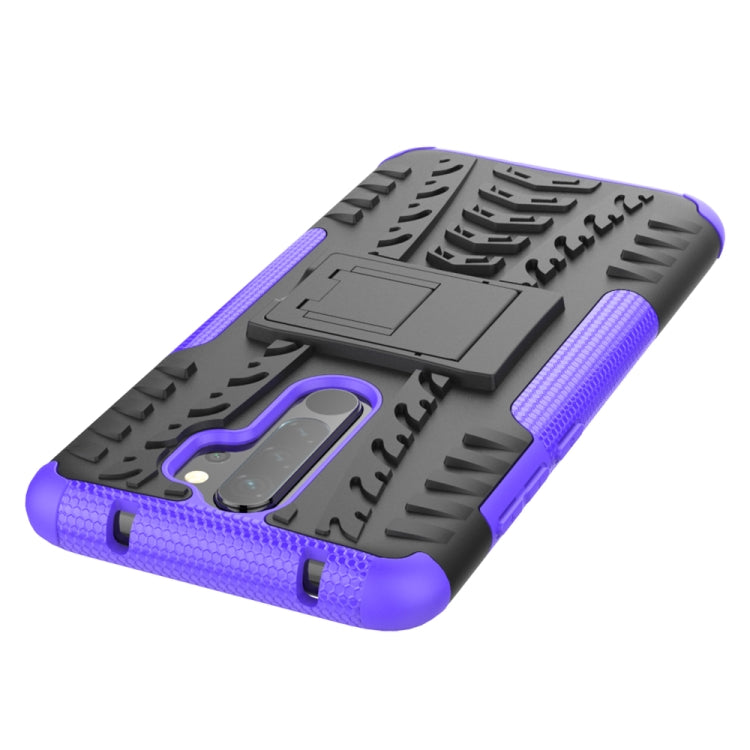 Tire Texture Shockproof TPU+PC Protective Case with Holder, For Xiaomi Redmi Note 8 Pro, For Xiaomi Redmi Note 8