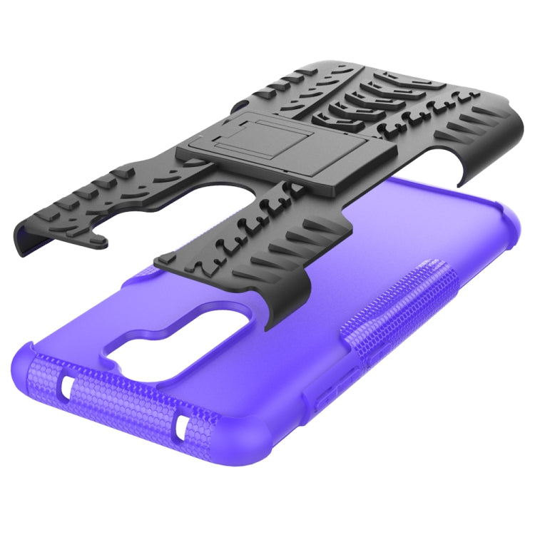 Tire Texture Shockproof TPU+PC Protective Case with Holder, For Xiaomi Redmi Note 8 Pro, For Xiaomi Redmi Note 8