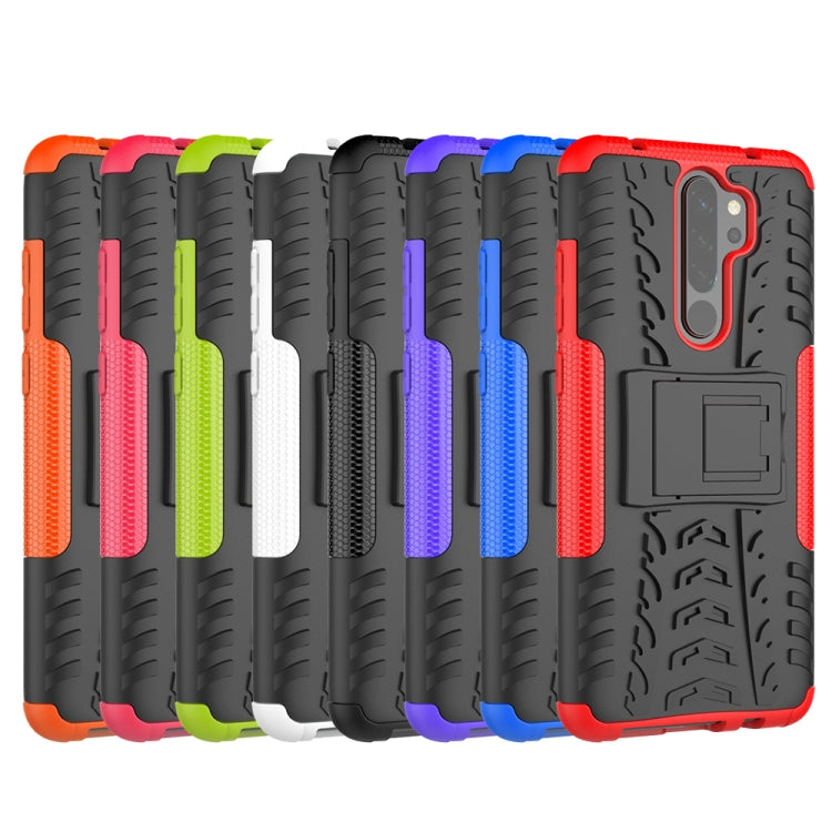 Tire Texture Shockproof TPU+PC Protective Case with Holder, For Xiaomi Redmi Note 8 Pro, For Xiaomi Redmi Note 8