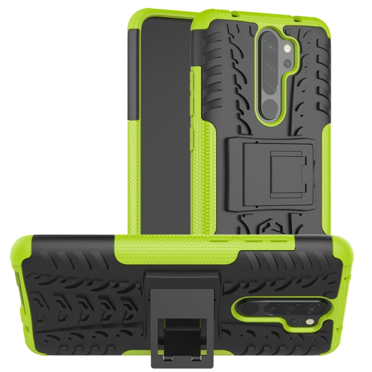 Tire Texture Shockproof TPU+PC Protective Case with Holder, For Xiaomi Redmi Note 8 Pro, For Xiaomi Redmi Note 8