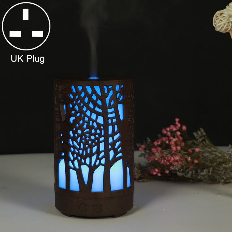 200ml Hollow-out Forest Pattern Wooden Essential Oil Aromatherapy Machine Ultrasonic Humidifier, USB, AU Plug, UK Plug, US Plug