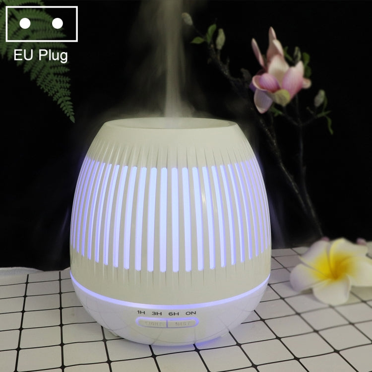 400ml Hollow-out LED Humidifier Wood Grain Air Purifier Aromatherapy Machine with Colorful LED Light, EU Plug, UK Plug, US Plug