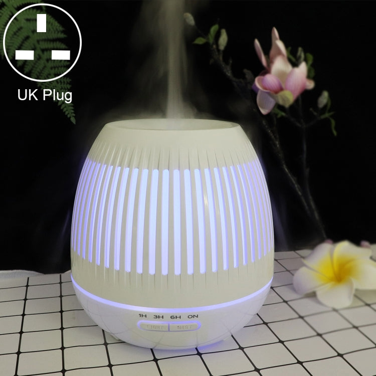400ml Hollow-out LED Humidifier Wood Grain Air Purifier Aromatherapy Machine with Colorful LED Light, EU Plug, UK Plug, US Plug