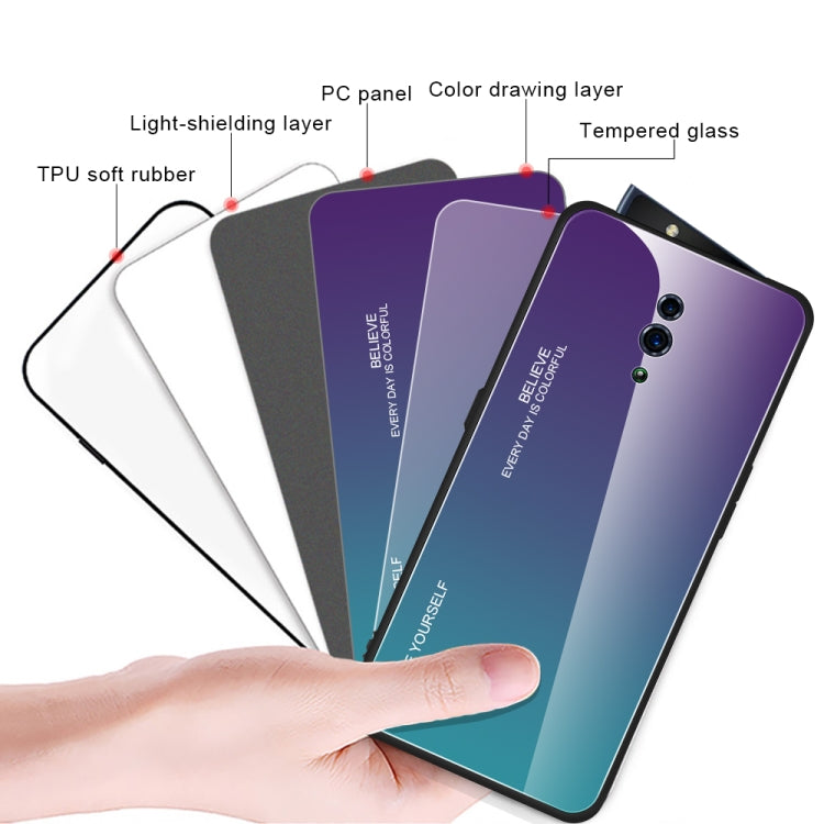 Gradient Color Glass Case, For OPPO Reno, For Galaxy S8, For Vivo IQOO