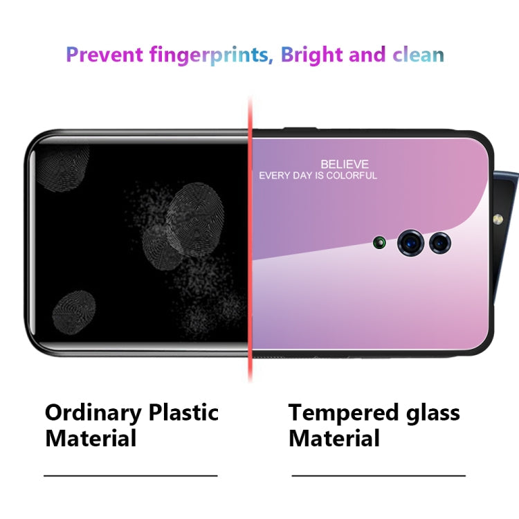 Gradient Color Glass Case, For OPPO Reno, For Galaxy S8, For Vivo IQOO