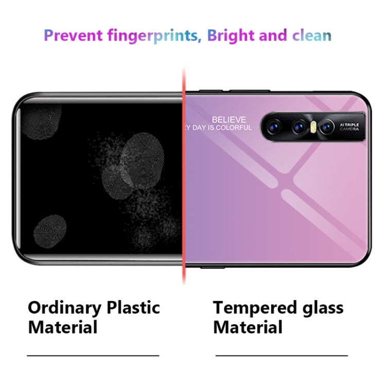 Gradient Color Glass Case, For VIVO V15 Pro, For VIVO X27, For Xiaomi Mi CC9