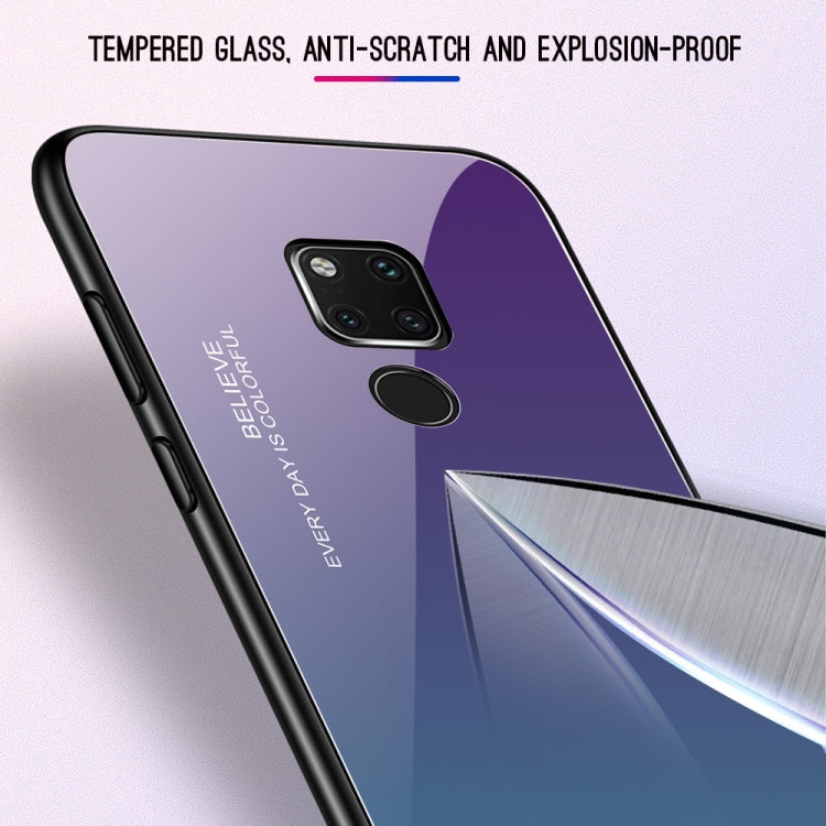 Gradient Color Glass Case, For Huawei Mate 20, For Huawei P30 Lite, For Huawei P30