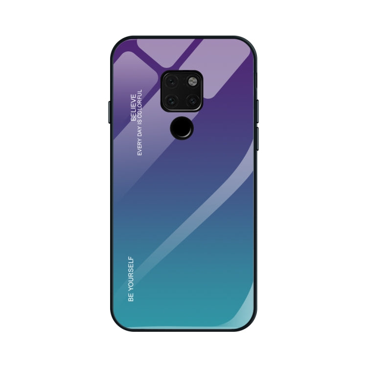 Gradient Color Glass Case, For Huawei Mate 20, For Huawei P30 Lite, For Huawei P30