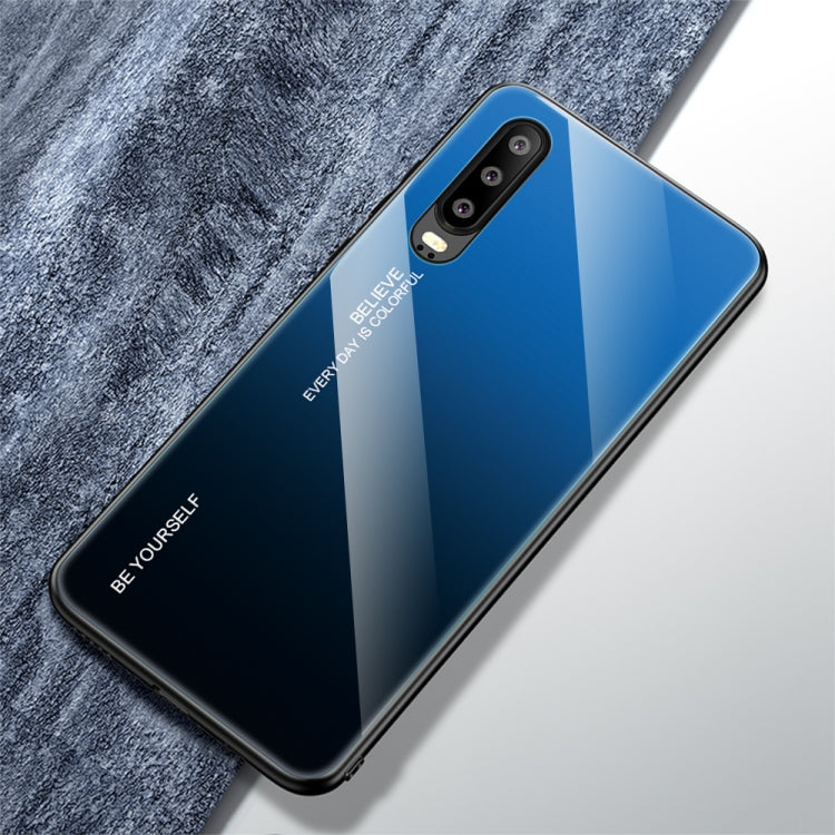 Gradient Color Glass Case, For Huawei Mate 20, For Huawei P30 Lite, For Huawei P30