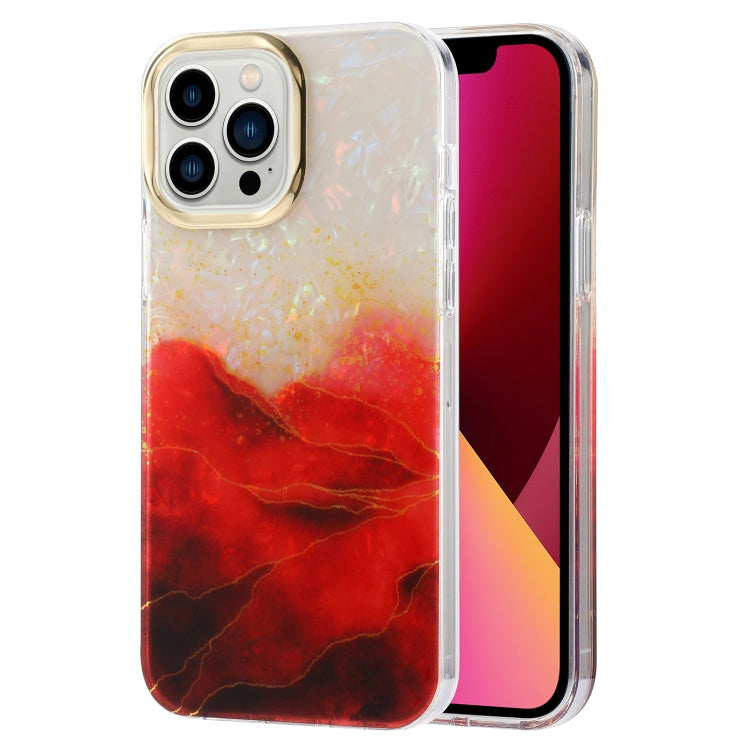 Electroplating Shell Texture Marble Phone Case, For iPhone 13, For iPhone 13 Pro, For iPhone 13 Pro Max