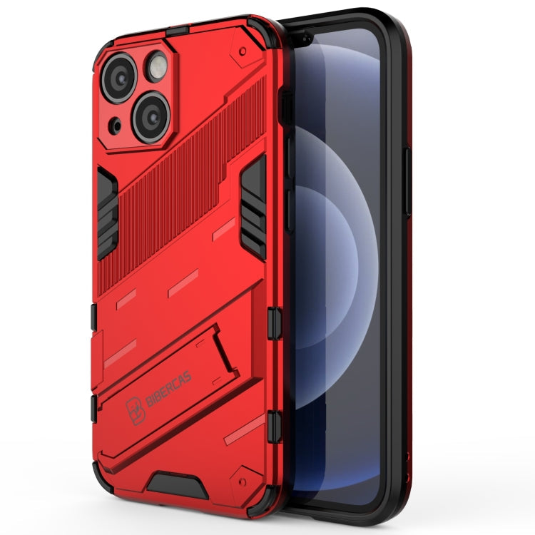 Punk Armor 2 in 1 PC + TPU Phone Case with Invisible Holder, For iPhone 13 mini, For iPhone 13, For iPhone 13 Pro