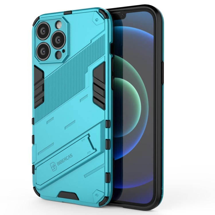 Punk Armor 2 in 1 PC + TPU Phone Case with Invisible Holder, For iPhone 13 mini, For iPhone 13, For iPhone 13 Pro