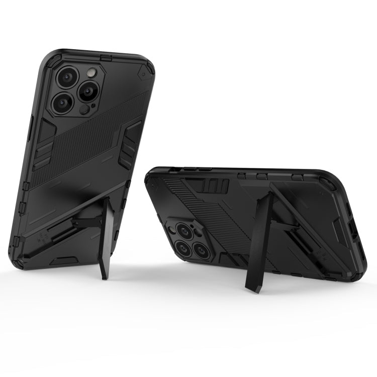 Punk Armor 2 in 1 PC + TPU Phone Case with Invisible Holder, For iPhone 13 Pro Max