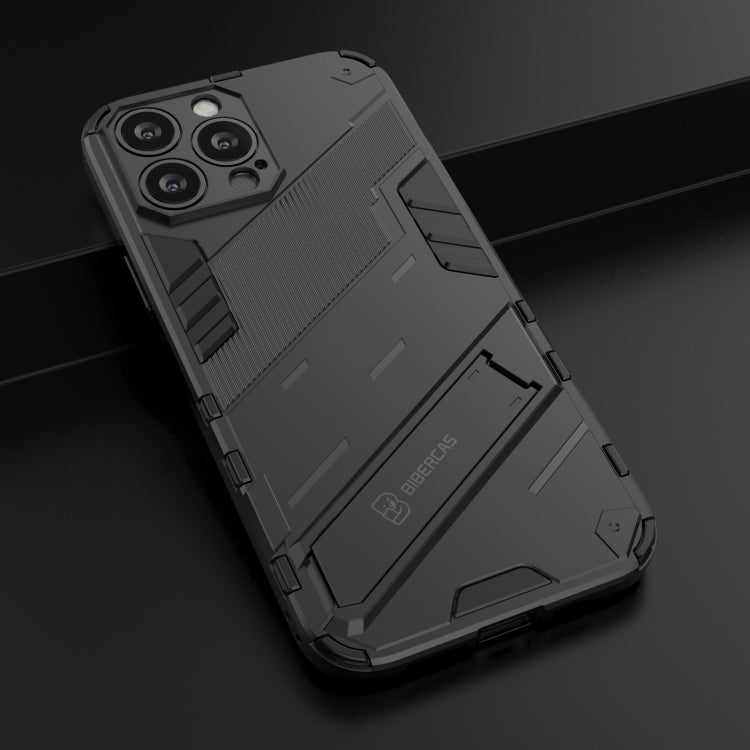 Punk Armor 2 in 1 PC + TPU Phone Case with Invisible Holder, For iPhone 13 Pro Max