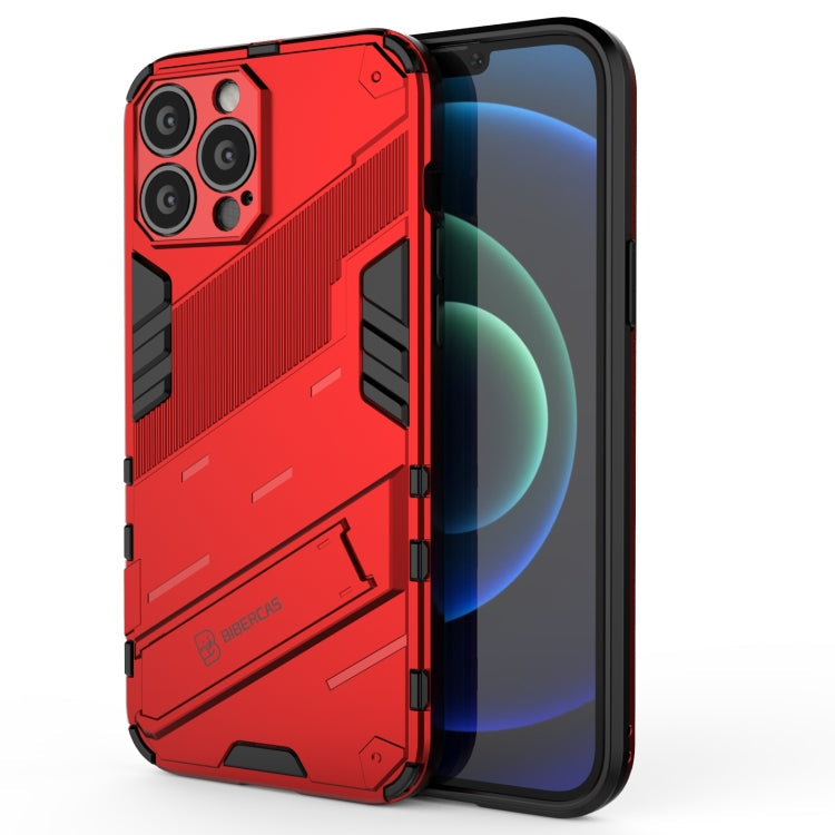 Punk Armor 2 in 1 PC + TPU Phone Case with Invisible Holder, For iPhone 13 Pro Max