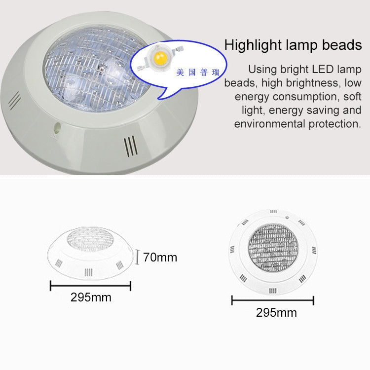 Swimming Pool ABS Wall Lamp LED Underwater Light, 15W, 18W, 24W