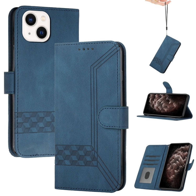 Cubic Skin Feel Flip Leather Phone Case, For iPhone 13 mini, For iPhone 13, For iPhone 13 Pro, For iPhone 13 Pro Max