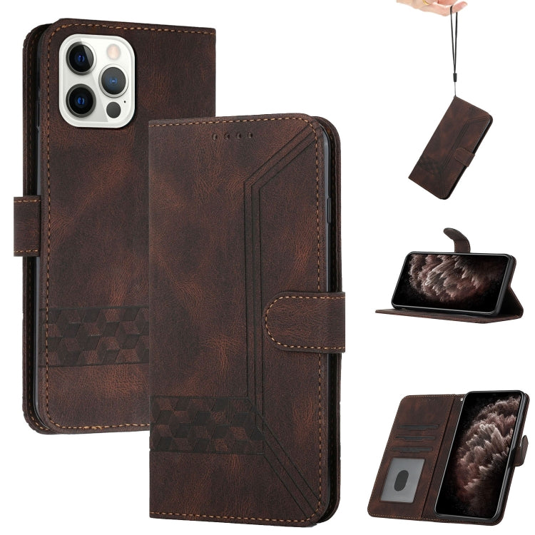Cubic Skin Feel Flip Leather Phone Case, For iPhone 13 mini, For iPhone 13, For iPhone 13 Pro, For iPhone 13 Pro Max