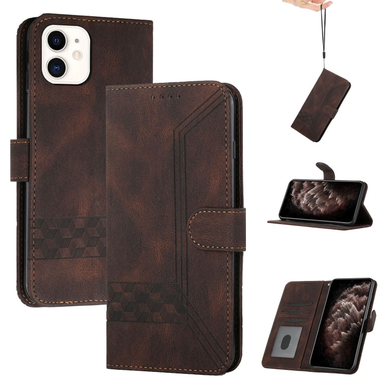 Cubic Skin Feel Flip Leather Phone Case, For iPhone 12 mini, For iPhone 12 / 12 Pro, For iPhone 12 Pro Max, For iPhone 11