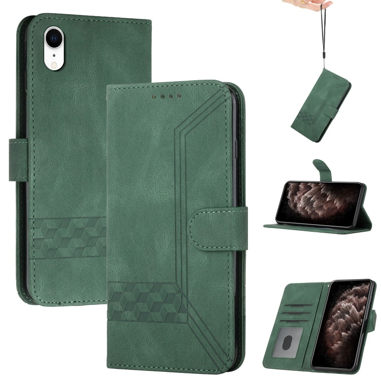 Cubic Skin Feel Flip Leather Phone Case, For iPhone 11 Pro, For iPhone 11 Pro Max, For iPhone X / XS, For iPhone XR