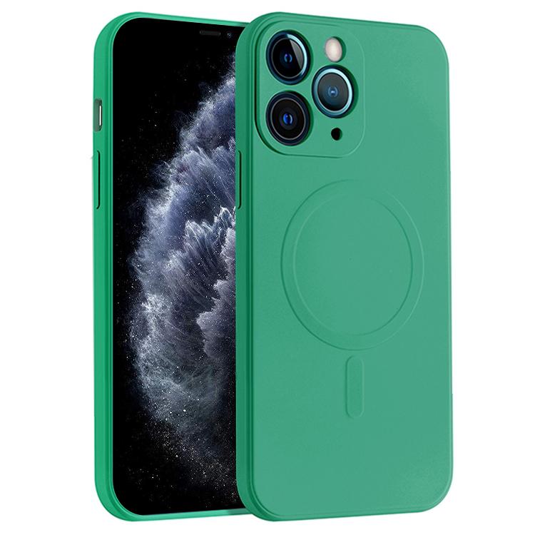 Liquid Silicone Full Coverage Magsafe Phone Case, For iPhone 11 Pro Max