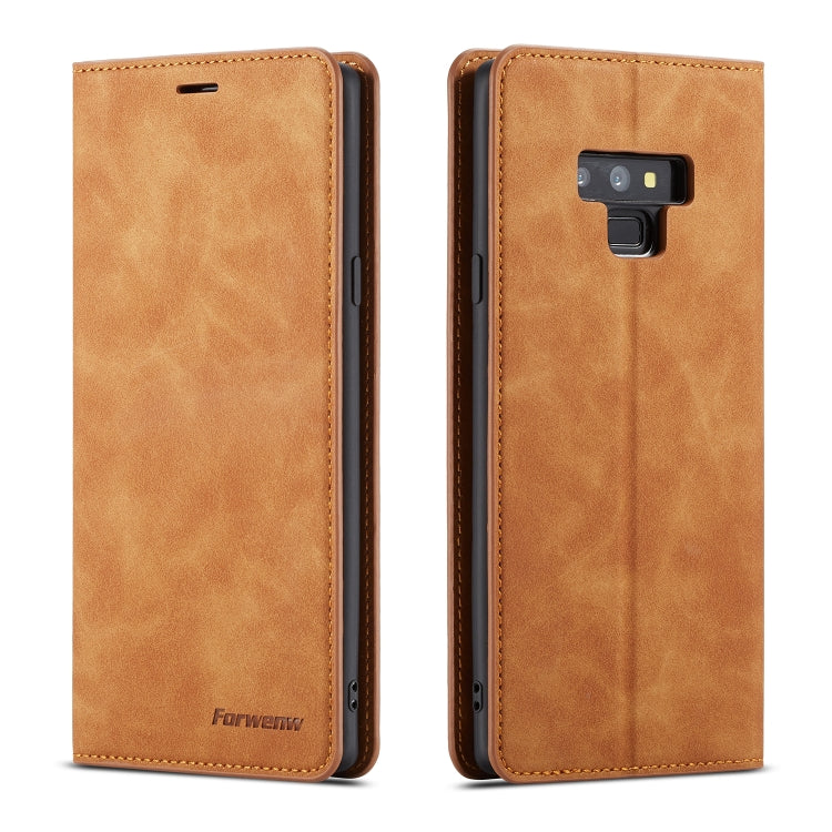 Forwenw Dream Series Oil Edge Strong Magnetism Horizontal Flip Leather Case with Holder & Card Slots & Wallet & Photo Frame, For Galaxy Note9, For Galaxy Note10, For Galaxy Note10+, For Galaxy S8, For Galaxy S8+, For Galaxy S9
