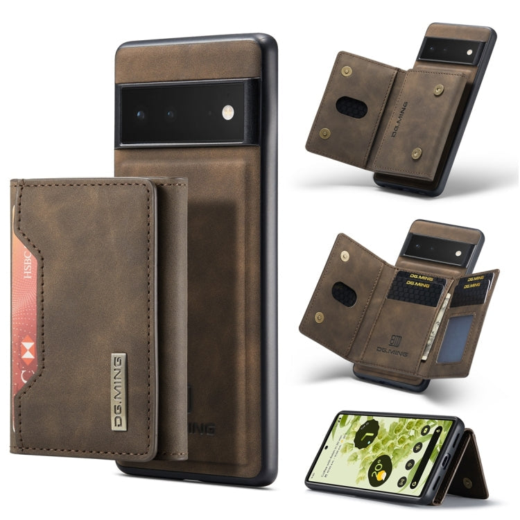 DG.MING M2 Series 3-Fold Multi Card Bag + Magnetic Back Cover Case, For Google Pixel 6 Pro